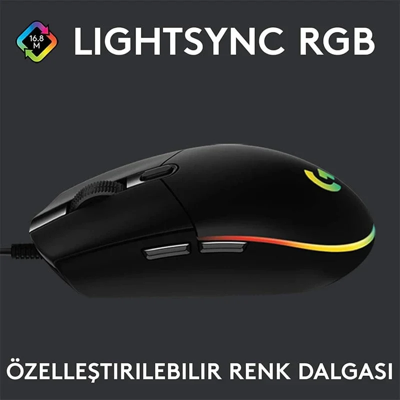Original Logitech G102 Prodigy Wired Gaming Maus USB Typ A 8000 DPI Für PC / Mac / Laptop Laptop Zubehör Maus