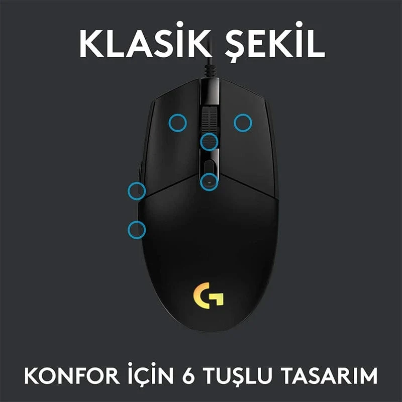 Original Logitech G102 Prodigy Wired Gaming Maus USB Typ A 8000 DPI Für PC / Mac / Laptop Laptop Zubehör Maus