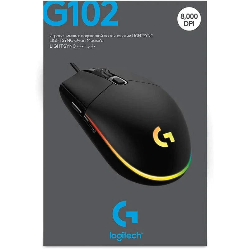 Original Logitech G102 Prodigy Wired Gaming Maus USB Typ A 8000 DPI Für PC / Mac / Laptop Laptop Zubehör Maus