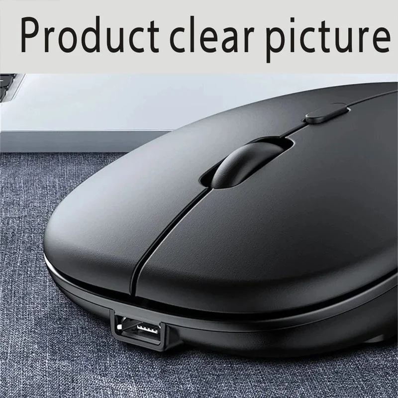 Wiederaufladbare Bluetooth-Maus, kabellos, Dual-Modus, 5.2, leise, ergonomische Computer-Gaming-Maus, 2.4 USB für PC-Laptops