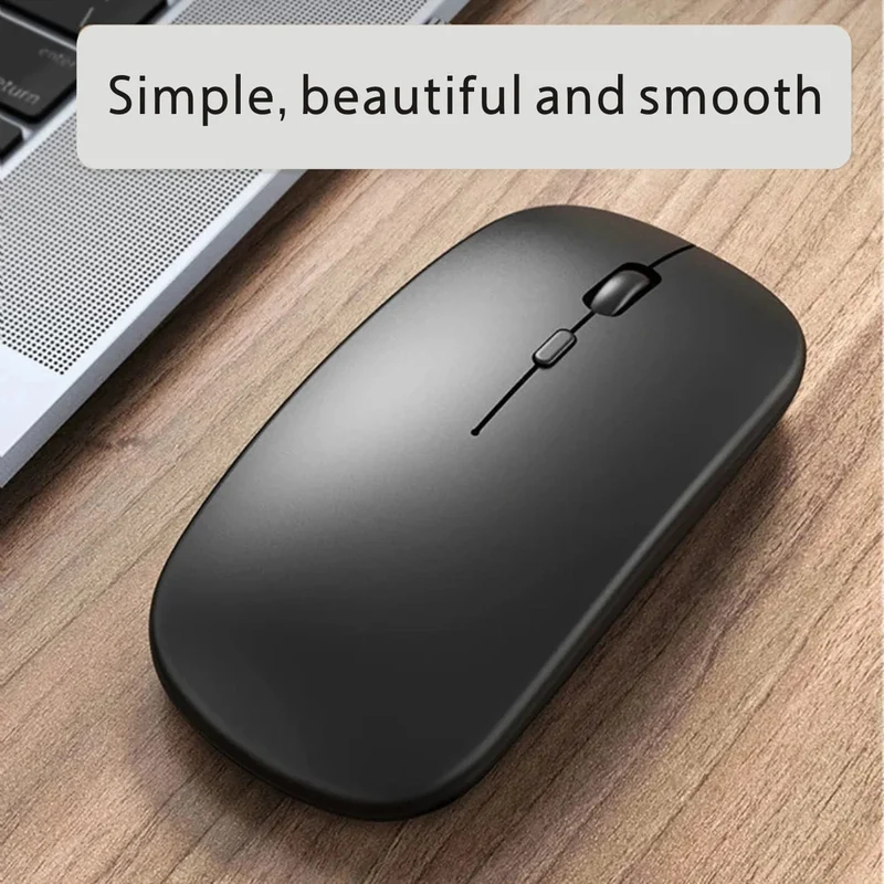Wiederaufladbare Bluetooth-Maus, kabellos, Dual-Modus, 5.2, leise, ergonomische Computer-Gaming-Maus, 2.4 USB für PC-Laptops