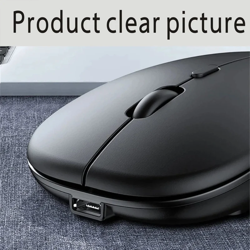 Wiederaufladbare Bluetooth-Maus, kabellos, Dual-Modus, 5.2, leise, ergonomische Computer-Gaming-Maus, 2.4 USB für PC-Laptops