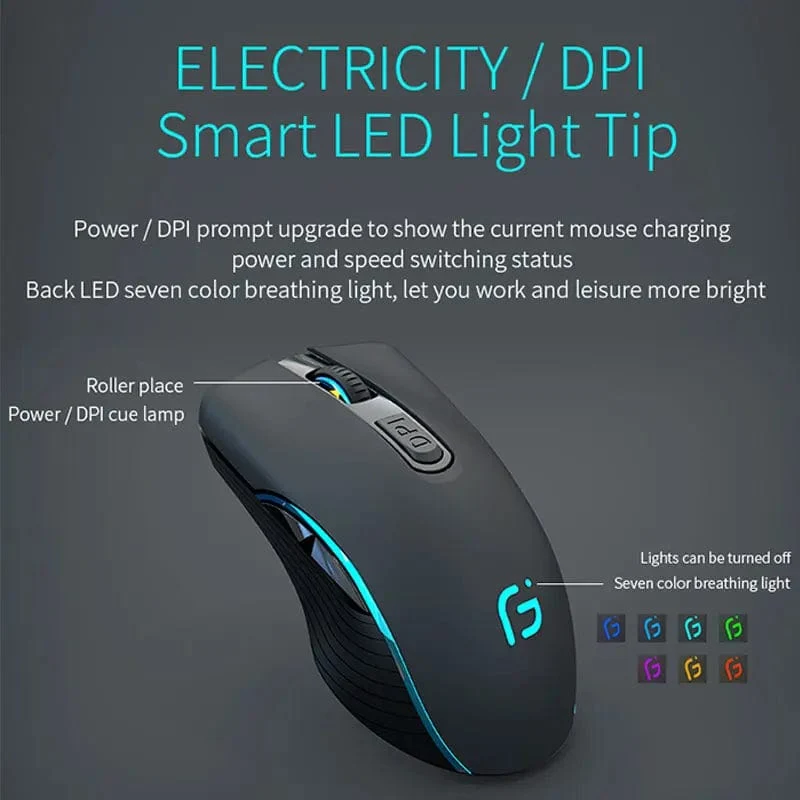 Drahtlose Maus Wiederaufladbare Bluetooth Stille Ergonomische Computer 2400 DPI Für iPad Mac Tablet Macbook Air Laptop PC Gaming Büro