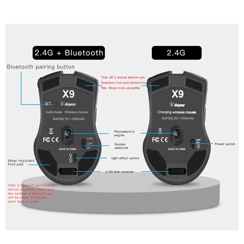 Drahtlose Maus Wiederaufladbare Bluetooth Stille Ergonomische Computer 2400 DPI Für iPad Mac Tablet Macbook Air Laptop PC Gaming Büro