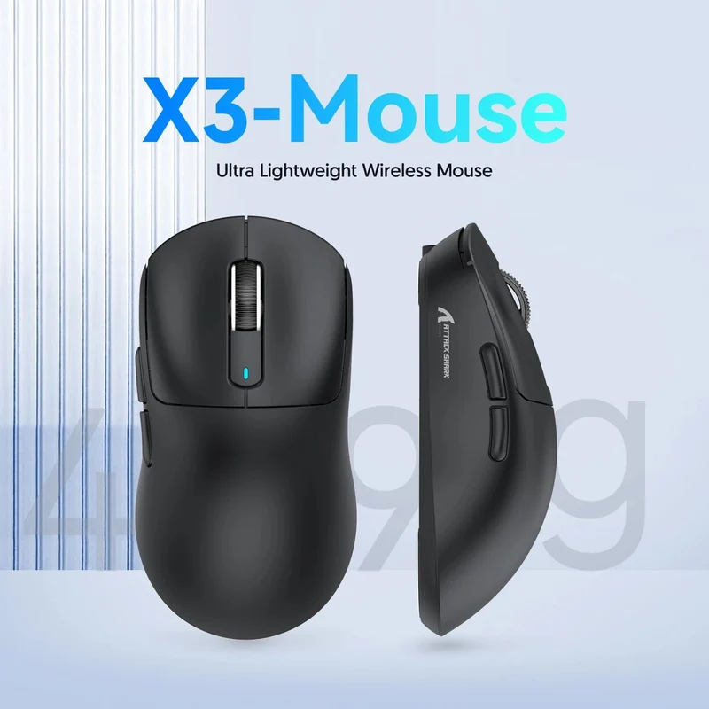 Attack Shark X3 Bluetooth-Maus, PixArt PAW3395, Tri-Mode-Verbindung, kabelgebunden 8 kHz/kabellos 4 kHz, Makro-Gaming-Maus