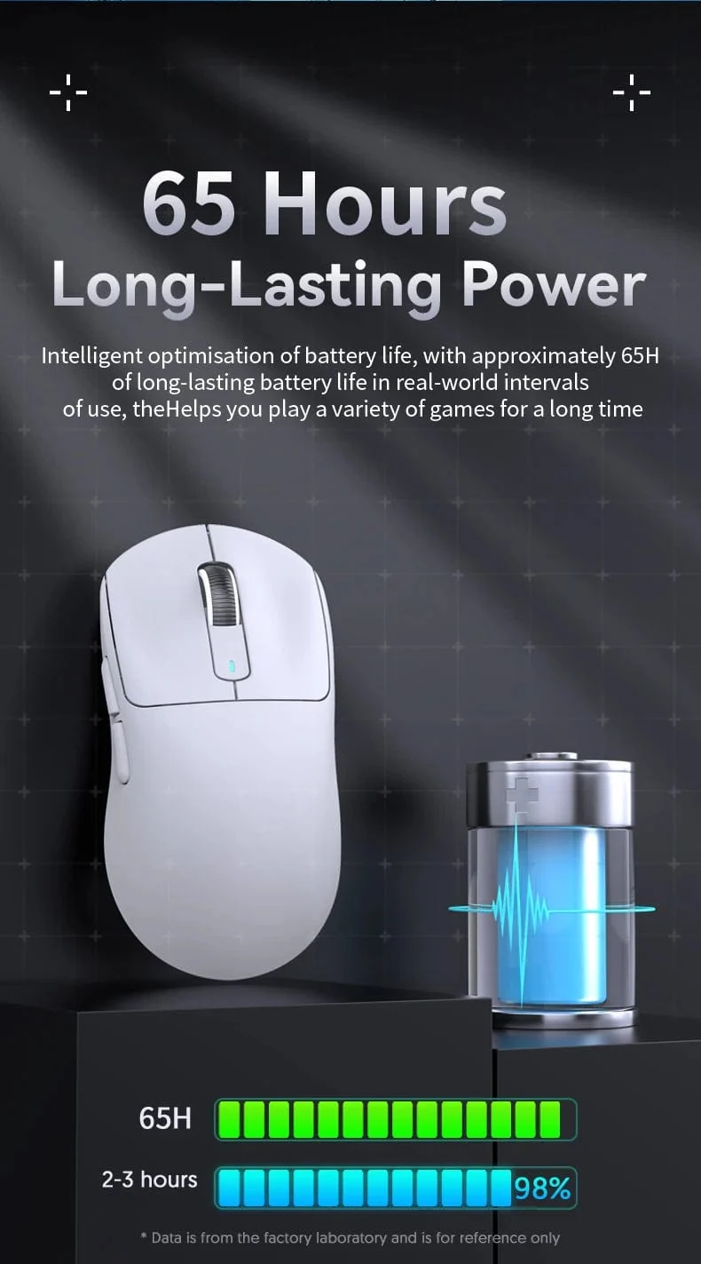 Attack Shark X3 Bluetooth-Maus, PixArt PAW3395, Tri-Mode-Verbindung, kabelgebunden 8 kHz/kabellos 4 kHz, Makro-Gaming-Maus