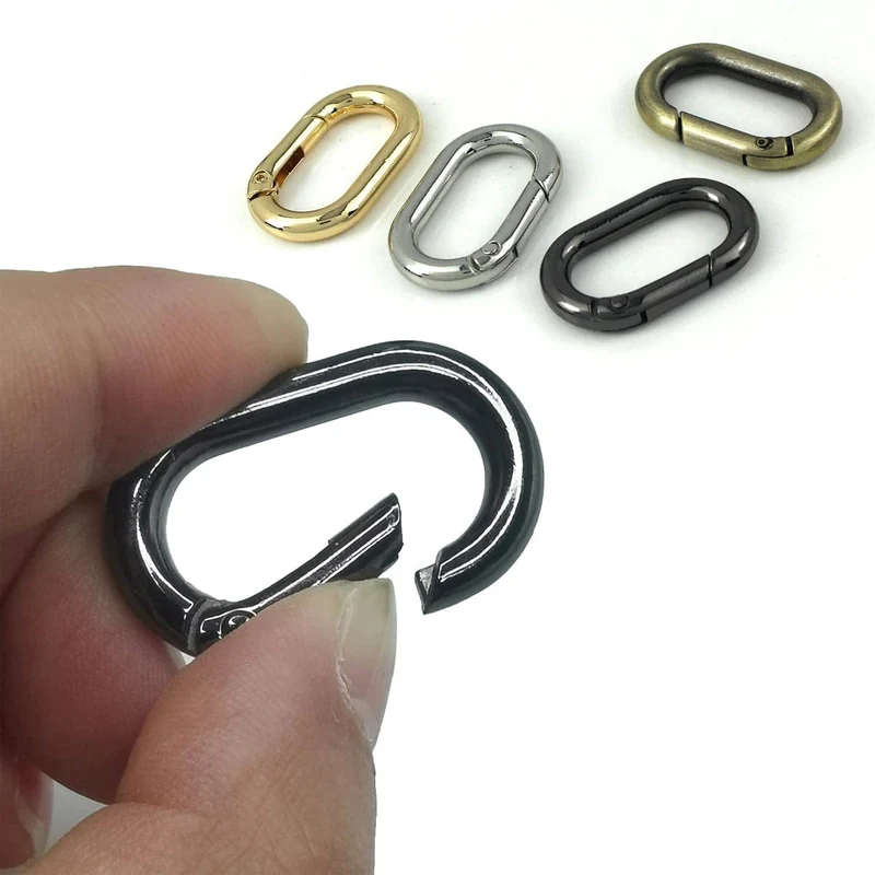 Ovaler Feder-O-Ring, zu öffnender Karabinerverschluss, Clip, Lederhandwerk, Tasche, Schnalle, Schlüsselanhänger, Anhänger, Schlüsselanhänger, Karabinerhaken
