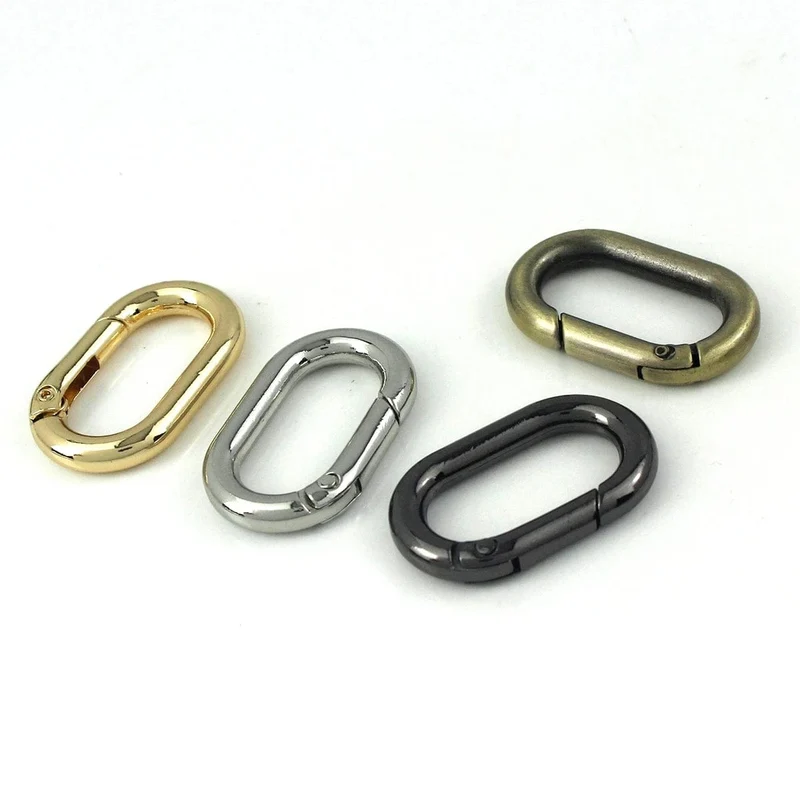 Ovaler Feder-O-Ring, zu öffnender Karabinerverschluss, Clip, Lederhandwerk, Tasche, Schnalle, Schlüsselanhänger, Anhänger, Schlüsselanhänger, Karabinerhaken