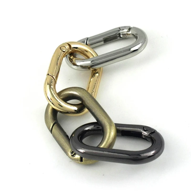 Ovaler Feder-O-Ring, zu öffnender Karabinerverschluss, Clip, Lederhandwerk, Tasche, Schnalle, Schlüsselanhänger, Anhänger, Schlüsselanhänger, Karabinerhaken