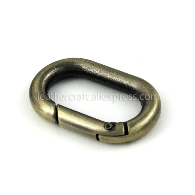 Ovaler Feder-O-Ring, zu öffnender Karabinerverschluss, Clip, Lederhandwerk, Tasche, Schnalle, Schlüsselanhänger, Anhänger, Schlüsselanhänger, Karabinerhaken