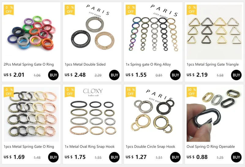 Ovaler Feder-O-Ring, zu öffnender Karabinerverschluss, Clip, Lederhandwerk, Tasche, Schnalle, Schlüsselanhänger, Anhänger, Schlüsselanhänger, Karabinerhaken