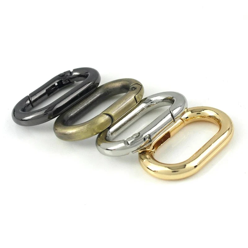 Ovaler Feder-O-Ring, zu öffnender Karabinerverschluss, Clip, Lederhandwerk, Tasche, Schnalle, Schlüsselanhänger, Anhänger, Schlüsselanhänger, Karabinerhaken