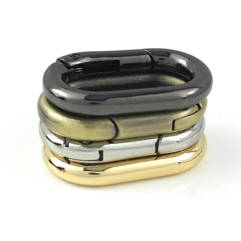 Ovaler Feder-O-Ring, zu öffnender Karabinerverschluss, Clip, Lederhandwerk, Tasche, Schnalle, Schlüsselanhänger, Anhänger, Schlüsselanhänger, Karabinerhaken