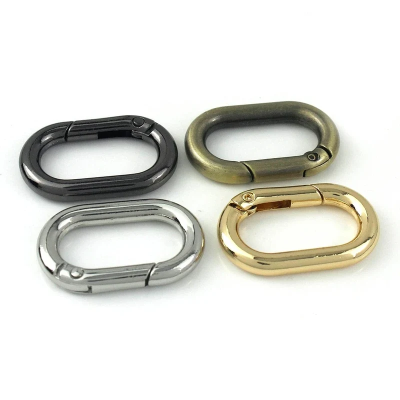 Ovaler Feder-O-Ring, zu öffnender Karabinerverschluss, Clip, Lederhandwerk, Tasche, Schnalle, Schlüsselanhänger, Anhänger, Schlüsselanhänger, Karabinerhaken