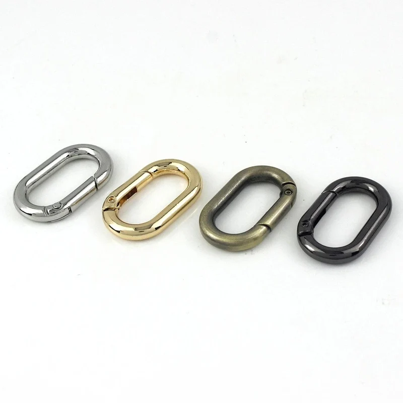 Ovaler Feder-O-Ring, zu öffnender Karabinerverschluss, Clip, Lederhandwerk, Tasche, Schnalle, Schlüsselanhänger, Anhänger, Schlüsselanhänger, Karabinerhaken