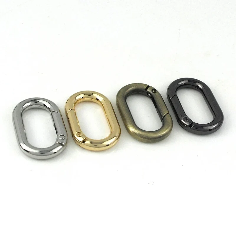 Ovaler Feder-O-Ring, zu öffnender Karabinerverschluss, Clip, Lederhandwerk, Tasche, Schnalle, Schlüsselanhänger, Anhänger, Schlüsselanhänger, Karabinerhaken