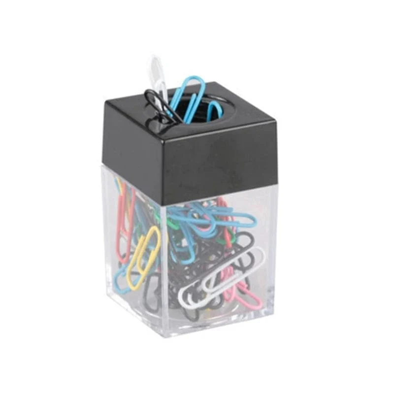 57EC Durable Klar Magnetische Papier Clip Dispenser Metall Pin Organizer Halter Box Große Kapazität für Schule Büro