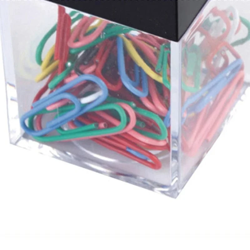 57EC Durable Klar Magnetische Papier Clip Dispenser Metall Pin Organizer Halter Box Große Kapazität für Schule Büro