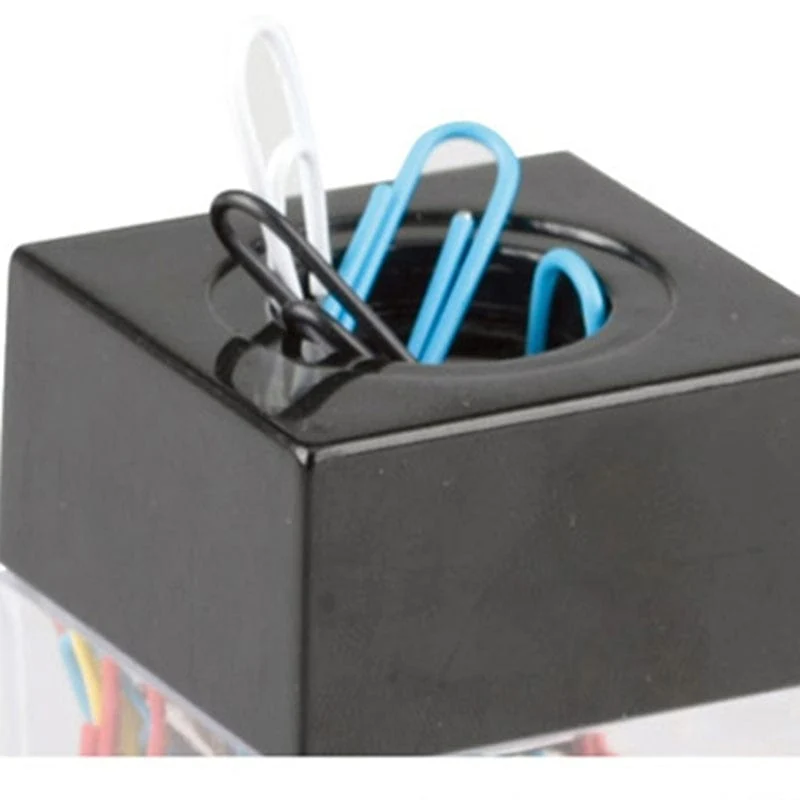 57EC Durable Klar Magnetische Papier Clip Dispenser Metall Pin Organizer Halter Box Große Kapazität für Schule Büro