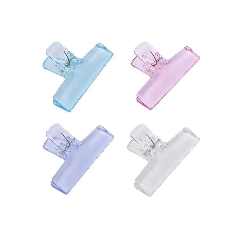 Bunte transparente Acryl-Binder-Clip-Planer-Clip-Papierklemme Organizer Office File Clamps Halter Schreibwaren Schulbedarf