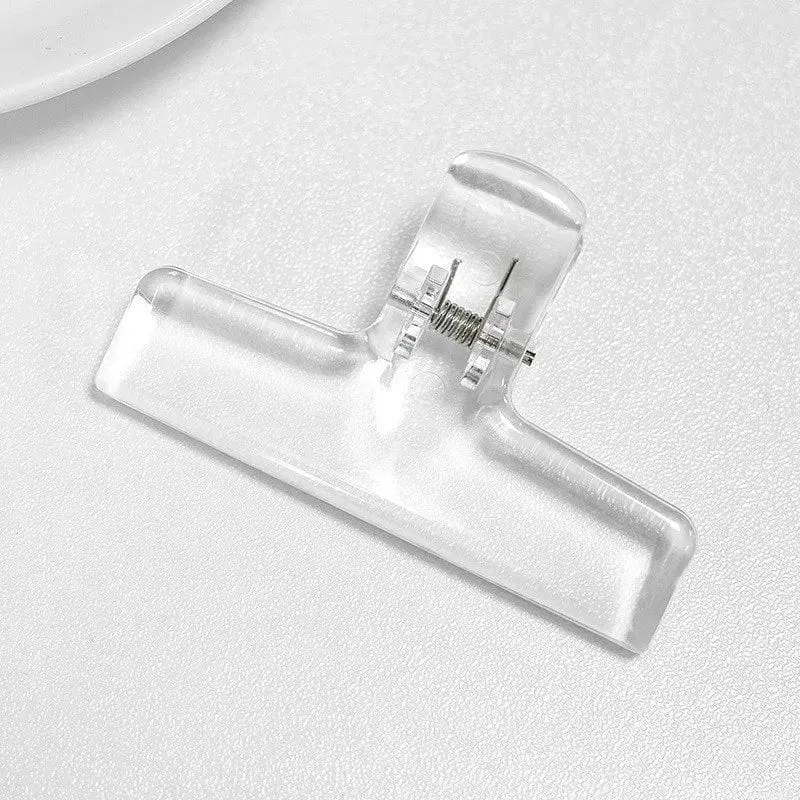 Bunte transparente Acryl-Binder-Clip-Planer-Clip-Papierklemme Organizer Office File Clamps Halter Schreibwaren Schulbedarf