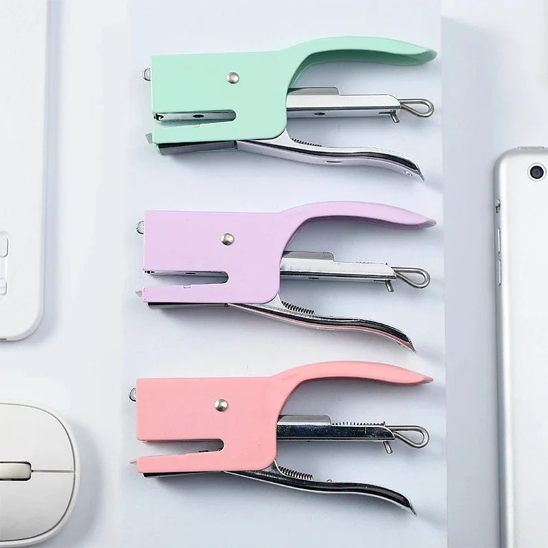 10# Mini-Hefter mit Macaron-Welpen, Modellier-, Büro- und Lern-Handhefter DSJ-001 (MC)