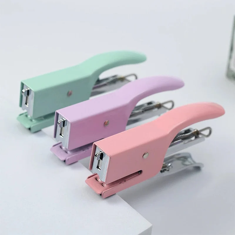 10# Mini-Hefter mit Macaron-Welpen, Modellier-, Büro- und Lern-Handhefter DSJ-001 (MC)