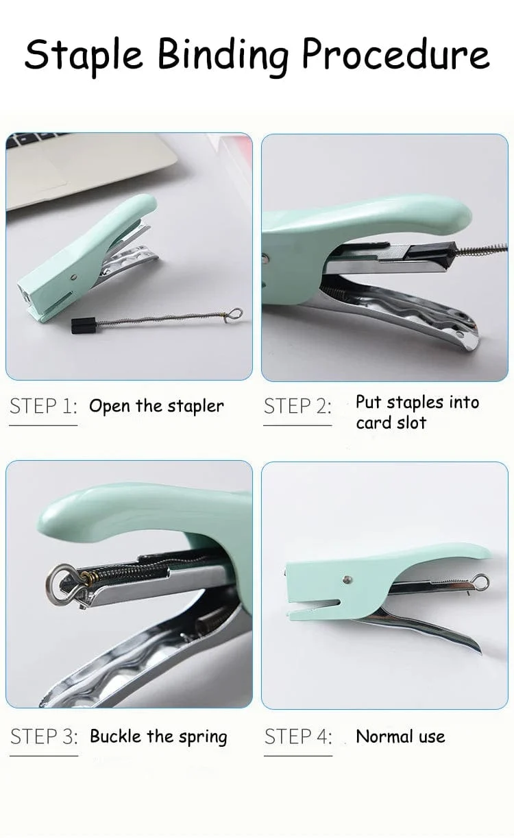 10# Mini-Hefter mit Macaron-Welpen, Modellier-, Büro- und Lern-Handhefter DSJ-001 (MC)