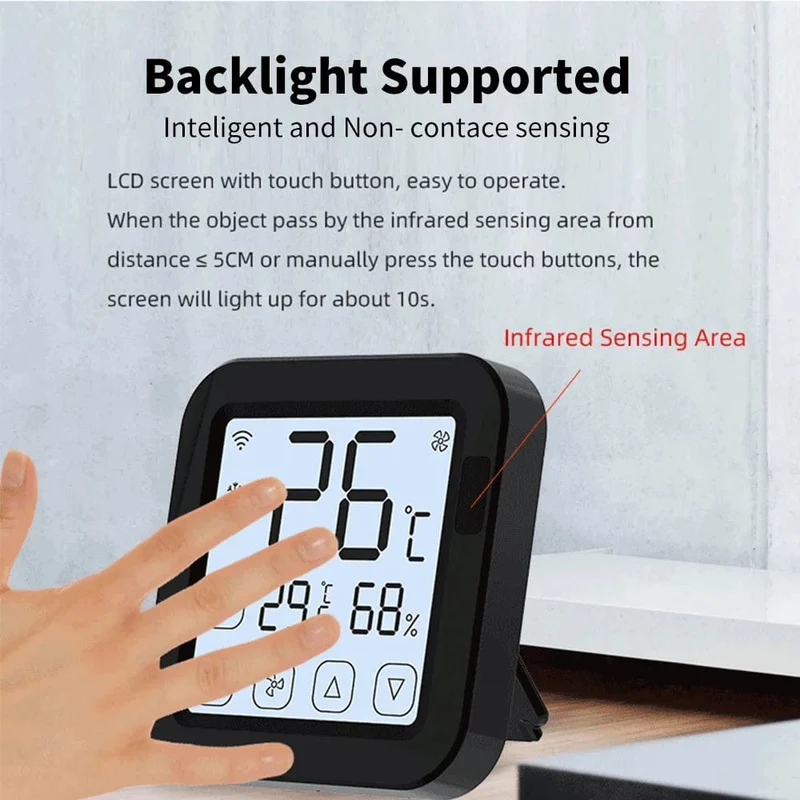 Tuya WiFi AC-Thermostat Universal-AC-Fernbedienung Smart Life Temperatur-Thremostat Eingebauter Temperatur-Feuchtigkeitssensor