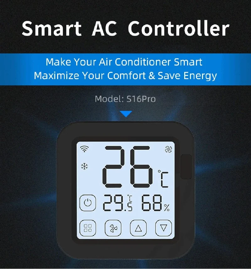 Tuya WiFi AC-Thermostat Universal-AC-Fernbedienung Smart Life Temperatur-Thremostat Eingebauter Temperatur-Feuchtigkeitssensor