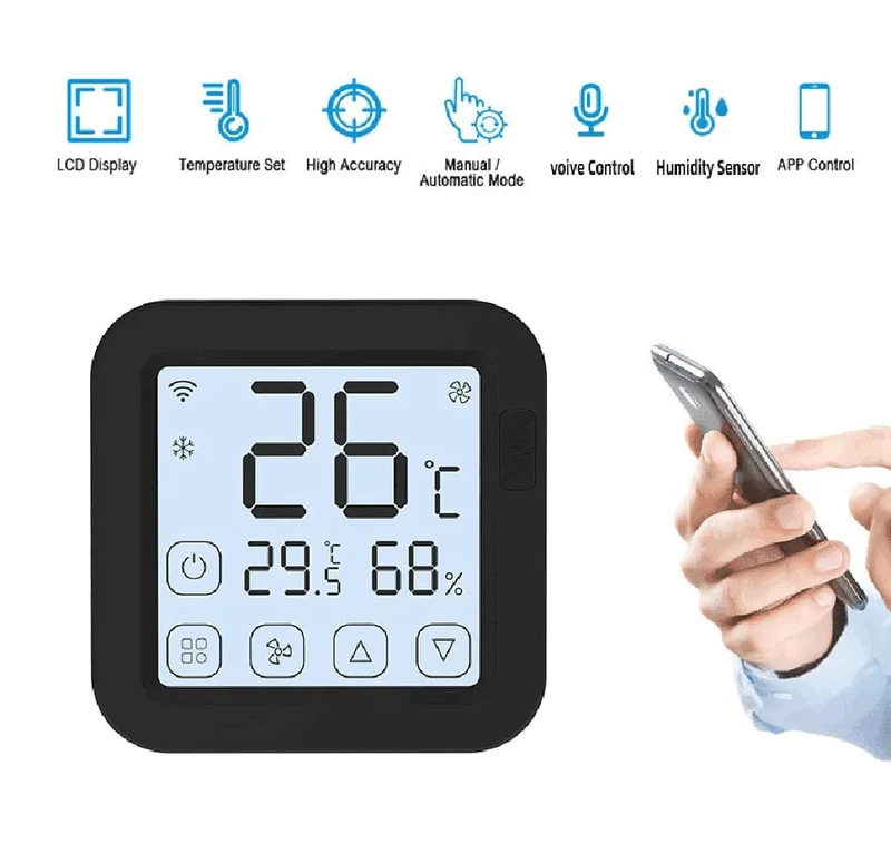Tuya WiFi AC-Thermostat Universal-AC-Fernbedienung Smart Life Temperatur-Thremostat Eingebauter Temperatur-Feuchtigkeitssensor