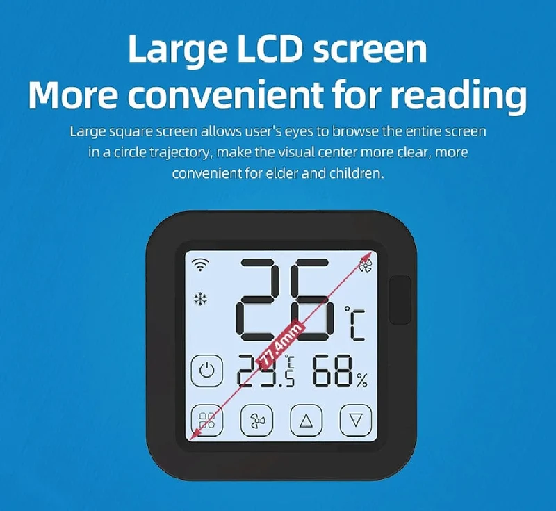Tuya WiFi AC-Thermostat Universal-AC-Fernbedienung Smart Life Temperatur-Thremostat Eingebauter Temperatur-Feuchtigkeitssensor