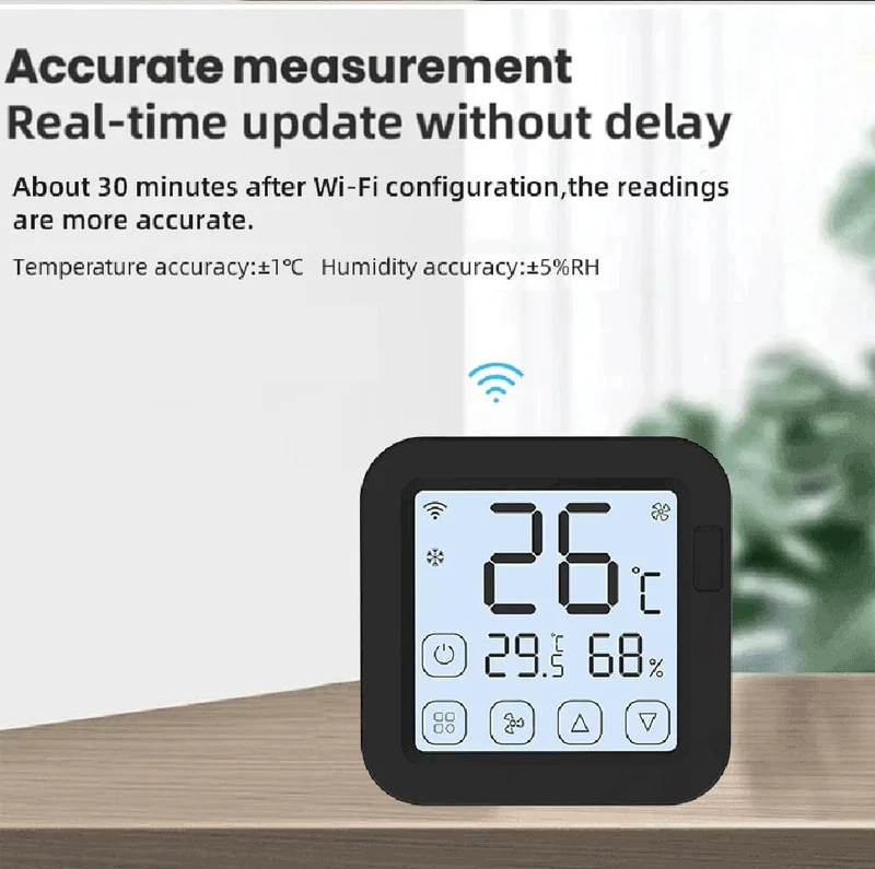 Tuya WiFi AC-Thermostat Universal-AC-Fernbedienung Smart Life Temperatur-Thremostat Eingebauter Temperatur-Feuchtigkeitssensor
