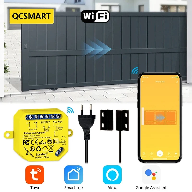 Tuya WiFi Schiebetor Garagenöffner Controller Schalter Smart Life Remote Sprachsteuerung durch Alexa Google Home