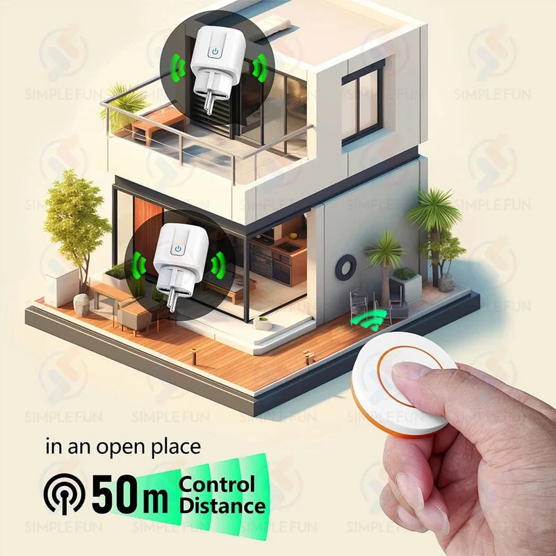 433 MHz EU FR Drahtloser Fernbedienungsstecker 16 A 220 V RF Smart Socket Mini Runde Fernbedienung, Steckdose für Haushaltsgeräte EIN/AUS