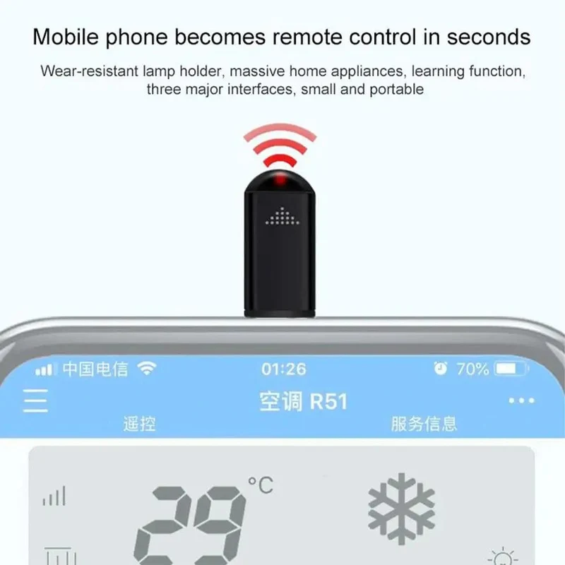 IR Geräte Drahtlose Infrarot Fernbedienung Adapter Smart App Control Telefon Infrarot Sender Für IPhone Android Telefon