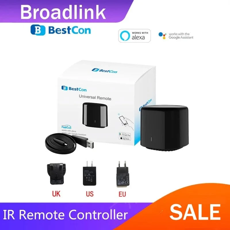 Broadlink APP Bestcon RM4C mini Universal Wifi IR Mini Fernbedienung Kompatibel Alexa Google Assistent Für AC