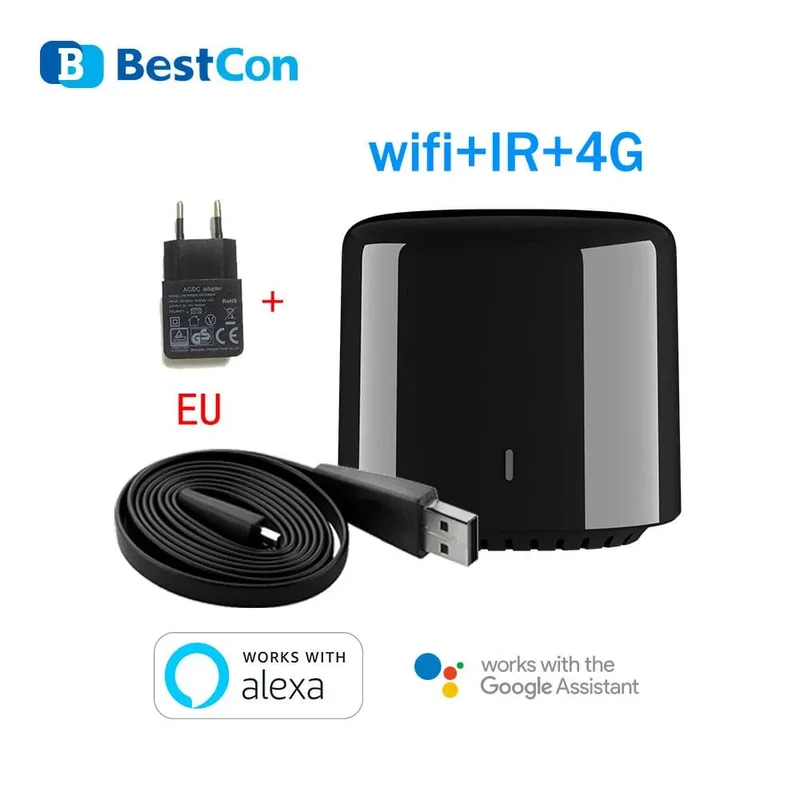Broadlink APP Bestcon RM4C mini Universal Wifi IR Mini Fernbedienung Kompatibel Alexa Google Assistent Für AC