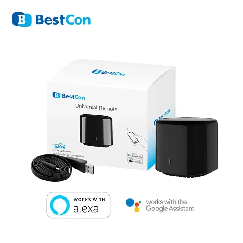 Broadlink APP Bestcon RM4C mini Universal Wifi IR Mini Fernbedienung Kompatibel Alexa Google Assistent Für AC