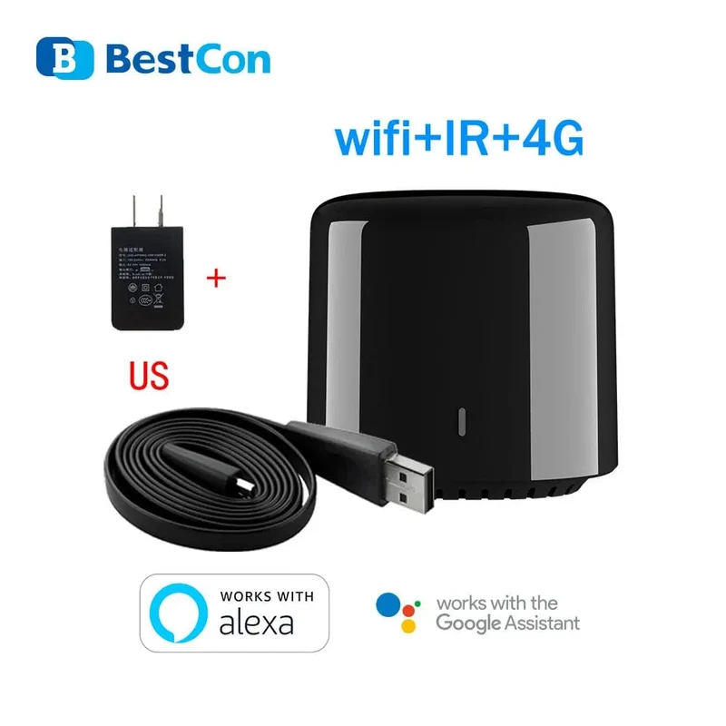 Broadlink APP Bestcon RM4C mini Universal Wifi IR Mini Fernbedienung Kompatibel Alexa Google Assistent Für AC