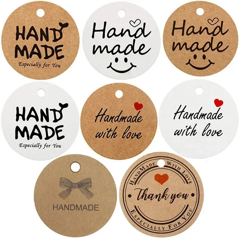 100 stücke + 20 meter seil handgefertigte geschenk hängen tag handgemachte mit liebe label backen DIY aufzug