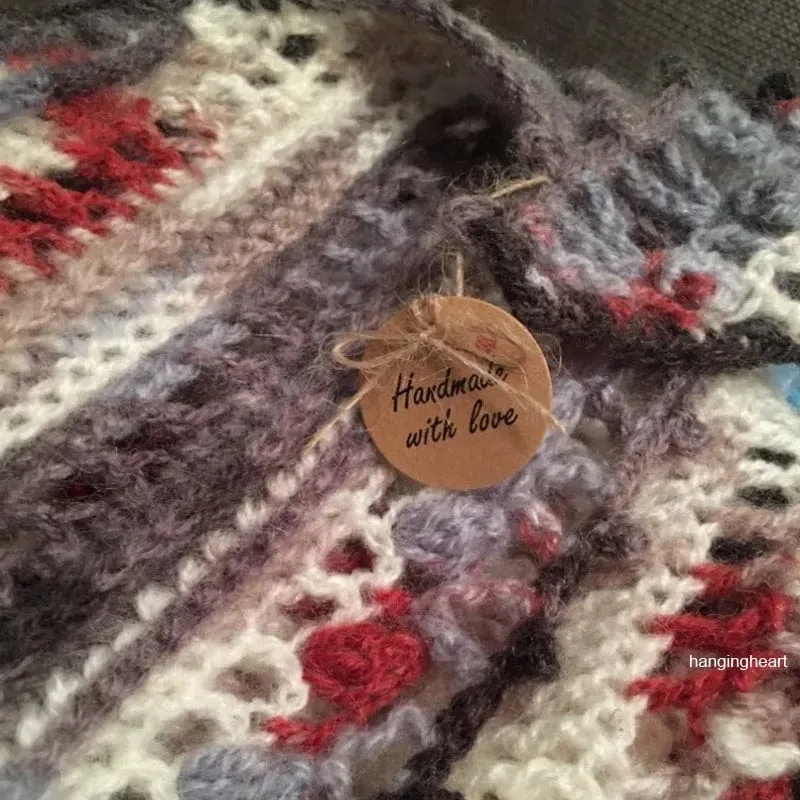 100 stücke + 20 meter seil handgefertigte geschenk hängen tag handgemachte mit liebe label backen DIY aufzug