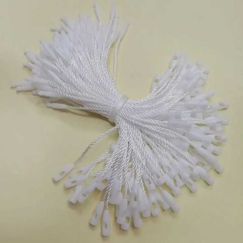 100 Stück Seile für Kleidungsetiketten, 8 cm lange Kordeln, Polyester-Hängetabletten für Kleidersäcke, Etikettenkarten, DIY-Kleidungsetiketten, Zubehör