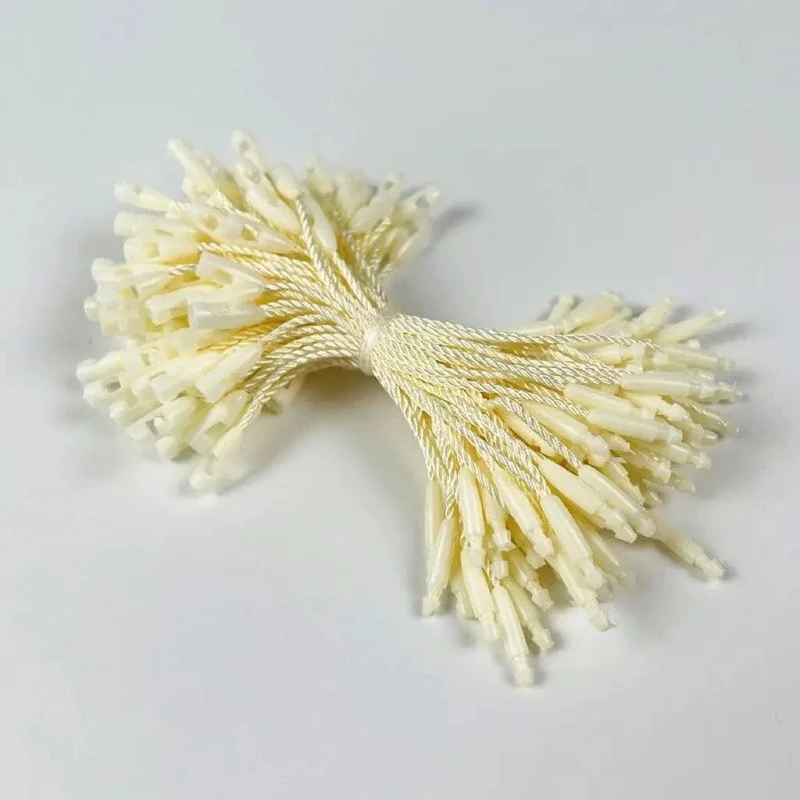 100 Stück Seile für Kleidungsetiketten, 8 cm lange Kordeln, Polyester-Hängetabletten für Kleidersäcke, Etikettenkarten, DIY-Kleidungsetiketten, Zubehör