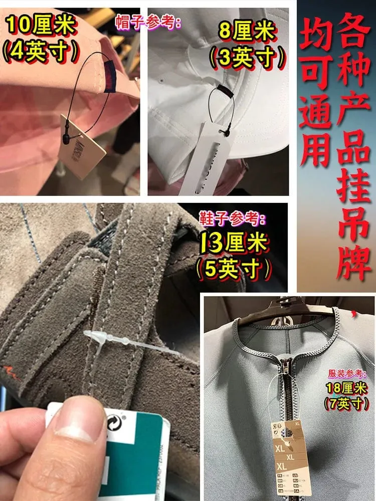 100 Stück Seile für Kleidungsetiketten, 8 cm lange Kordeln, Polyester-Hängetabletten für Kleidersäcke, Etikettenkarten, DIY-Kleidungsetiketten, Zubehör