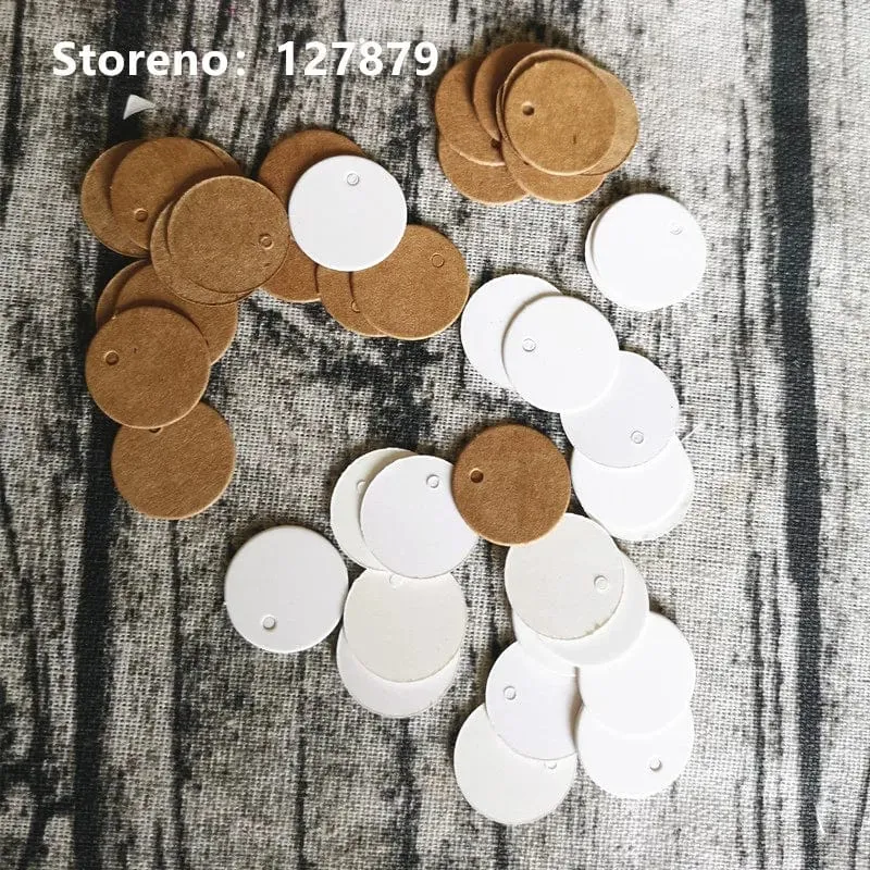 100 Stück Kraftpapieranhänger in verschiedenen Größen, rund, für Gepäck, Hochzeitseinladungskarten, blanko, Geschenk, Preisanhänger, Weihnachtsdeko