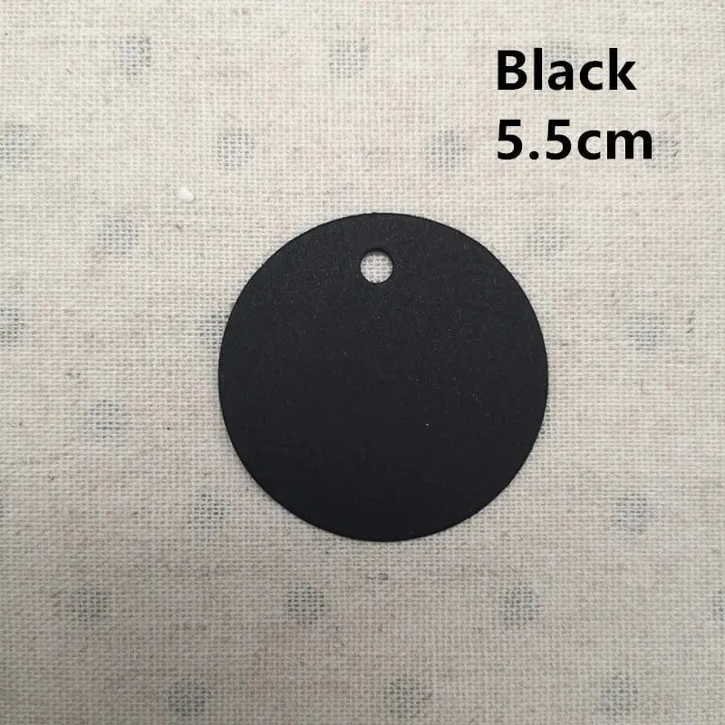 100 Stück Kraftpapieranhänger in verschiedenen Größen, rund, für Gepäck, Hochzeitseinladungskarten, blanko, Geschenk, Preisanhänger, Weihnachtsdeko