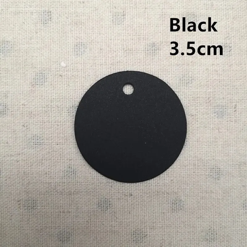 100 Stück Kraftpapieranhänger in verschiedenen Größen, rund, für Gepäck, Hochzeitseinladungskarten, blanko, Geschenk, Preisanhänger, Weihnachtsdeko