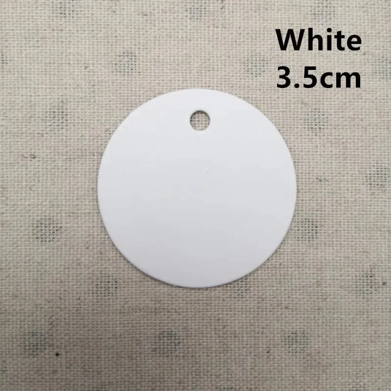 100 Stück Kraftpapieranhänger in verschiedenen Größen, rund, für Gepäck, Hochzeitseinladungskarten, blanko, Geschenk, Preisanhänger, Weihnachtsdeko