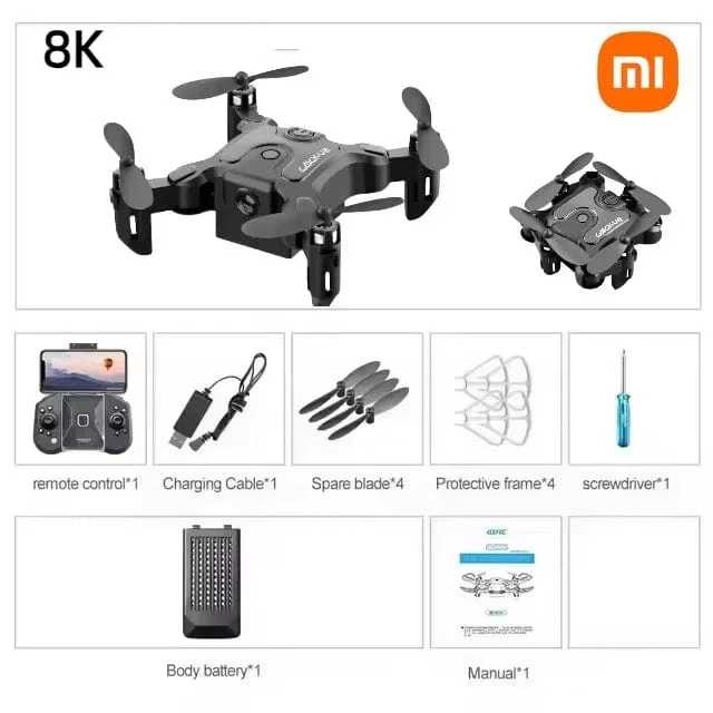 Xiaomi V2 Mini Drohne Professionelle HD Kamera 5G Wifi FPV Luftdruck Höhe Halten Faltbare Quadcopter RC Drohne Spielzeug Neue UAV
